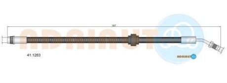 RENAULT шланг гальмівний передн. верх. Master -06 ADRIAUTO 41.1283