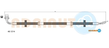 SUZUKI шланг гальмівний передн.лів. VITARA 88- ADRIAUTO 48.1214