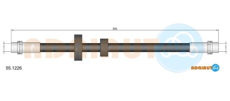 VW шланг гальмівний передній T4 90- ADRIAUTO 55.1226