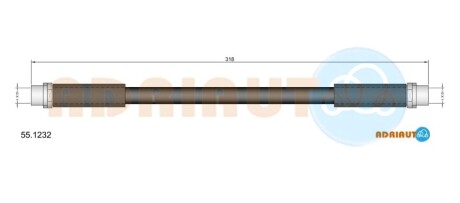 VW шланг гальмівний перед. AUDI A4/6 -01Passat 96-05 SKODA ADRIAUTO 55.1232