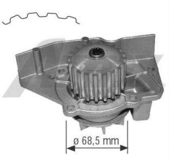 CITROEN помпа води XANTIA 93-,ZX,Peugeot 406,605 2.0 16V AIRTEX 1563