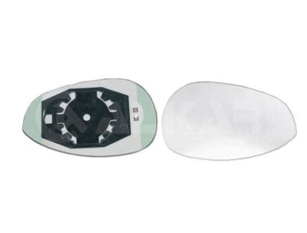 Скло дзеркала (з підігрівом) Fiat Punto 05-/500 07- (R) (опук.) ALKAR 6412547