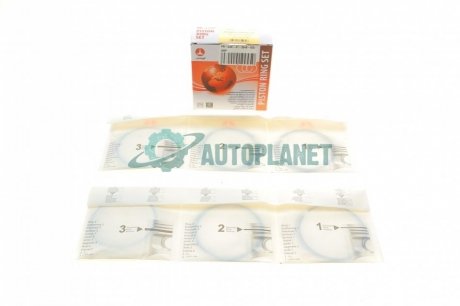 Кольца поршневые Daewoo Lanos 1.5 8V 90- (+0,25/76,75mm) (1.5x1.5x3.0) (к-кт 4 цилиндра) AMP PR-DAE-47-3548-025-SET