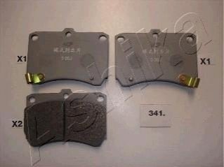 Колодки тормозные дисковые передние MAZDA 323 ASHIKA 50-03-341 (фото 1)