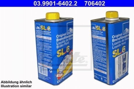Гальмівна рідина SL6 DOT4 ASR/ESP 1L ATE 03.9901-6402.2