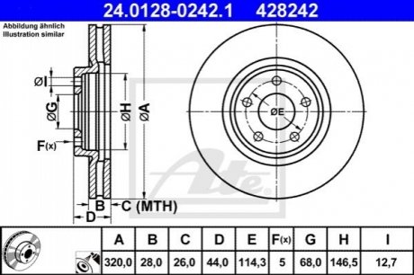 Гальмівний диск ATE 24.0128-0242.1