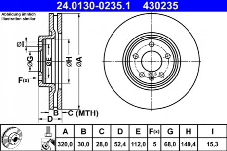 Тормозной диск ATE 24.0130-0235.1