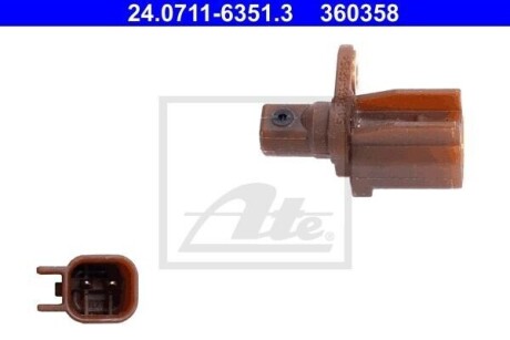 Датчик ABS (задній) Ford Tourneo Connect/Transit Connect 13- ATE 24.0711-6351.3