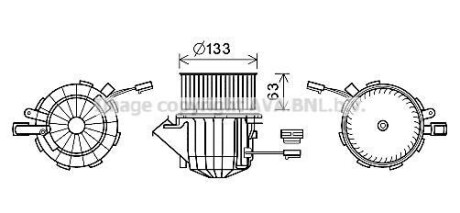 AVA VW Вентилятор салону Audi A4/5, Q5, Porsche Macan 08- AVA COOLING AI8394