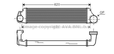 AVA BMW Інтеркулер 3 E46 318d/330xd 00- AVA COOLING BW4282