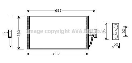 Радиатор кодиционера AVA COOLING BW5254