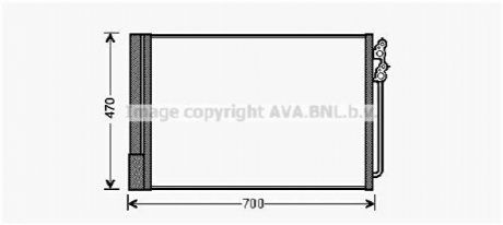 Радиатор кондиционера BMW F07/F10/F01 5/7 10- AVA COOLING BWA5370D (фото 1)