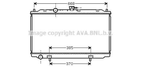 Радіатор охолодження двигуна Nissan Almera N16 (01-), Primera P12 (00-) MT AVA AVA COOLING DNA2215