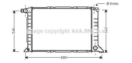 AVA FORD Радіатор охолодження TRANSIT TOURNEO 2.5 TDDI 95- AVA COOLING FD2261