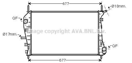 AVA FORD Радіатор охолодження Mondeo III 2.0/3.0i/TDCi 00- AVA COOLING FDA2376