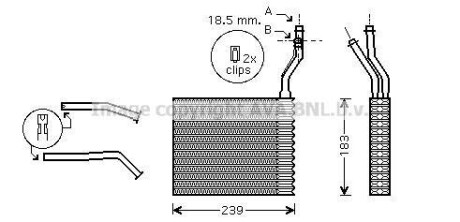 Теплообменник, Система отопления салона AVA COOLING FDA6364