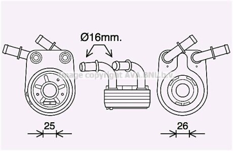 Охолоджувач оливи AVA COOLING FT3458 (фото 1)