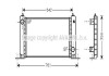 AVA FIAT Радіатор системи охолодження STILO 1.4 16V 2004-01-01 - 2006-11-01 AVA COOLING FTA2243 (фото 1)