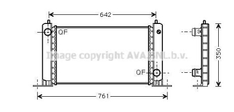 AVA FIAT Радіатор системи охолодження STILO 1.4 16V 2004-01-01 - 2006-11-01 AVA COOLING FTA2243