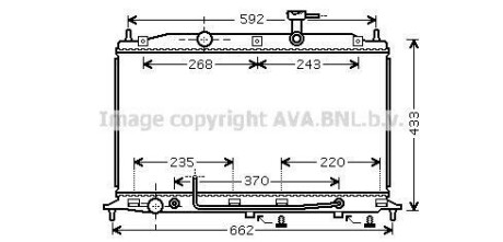 Радиатор охлаждения HYUNDAI Accent (выр-во AVA) AVA COOLING HYA2177