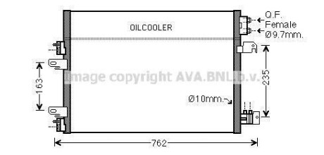 Радіатор кондиціонера JEEP COMPASS/ DODGE CALIBER (06-) (AVA) AVA COOLING JE5060D