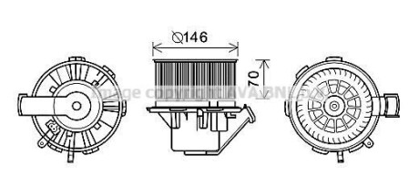 Вентилятор опалювача AVA COOLING MS8647