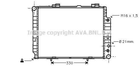 AVA DB Радіатор охолодження (built-in oil cooler) W210 2.0/2.3 95- AVA COOLING MSA2283