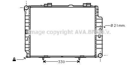 AVA DB Радіатор охолодження двиг. W210, S210 AVA COOLING MSA2287