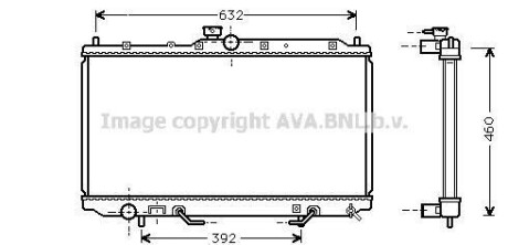 AVA MITSUBISHI Радіатор охолодження двиг. CARISMA 1.6, 1.8 95- AVA COOLING MT2153