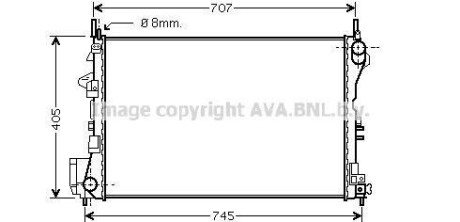 AVA CADILLAC Радіатор охолодження BLS (2006) 2.0 T AVA COOLING OL2338