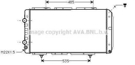 AVA CITROEN Радіатор охолодження Jumper 1,9D-1,9TD 94- AVA COOLING PE2150