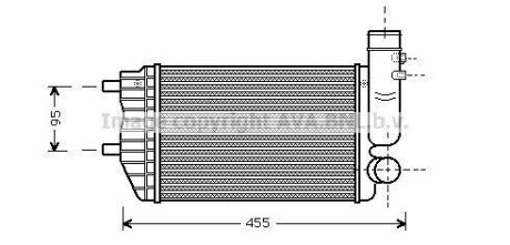 Радіатор охолодження повітря (Інтеркулер) AVA COOLING PE4183