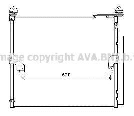 AVA TOYOTA Радіатор кондиціонера LAND CRUISER PRADO 2.8 D-4D 18- AVA COOLING TO5657D