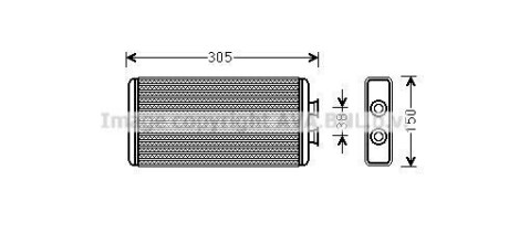 AVA LEXUS Радіатор опалення LS 430 00- AVA COOLING TO6693