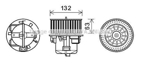 AVA VOLVO Вентилятор салона S80 II, V70 III, XC60, XC70 II 06- AVA COOLING VO8178 (фото 1)