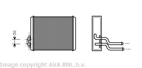 Теплообмінник, система опалення салону CLEVER FIT AVA COOLING VOA6084