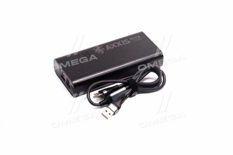 Повербанк 20000mAh, Ultra Fast Charge 5V3A + кабель зарядки <> Axxis Ax-1386