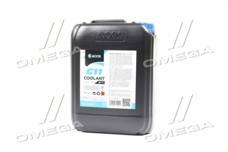 Антифриз BLUE G11 Сoolant Ready-Mix -36°C <> (cиний) (Канистра 10кг) Axxis AX-P999-G11B RDM10