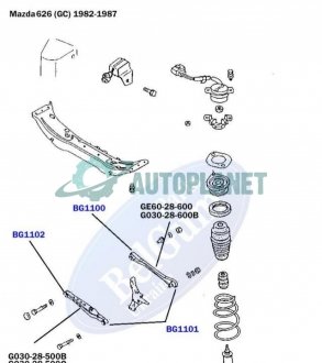 Сайлентблок важеля (заднього/всередині) Mazda 323/626 BELGUM PARTS BG1102 (фото 1)