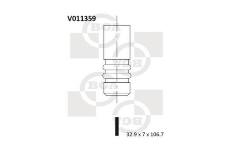 Клапан двигуна BGA V011359