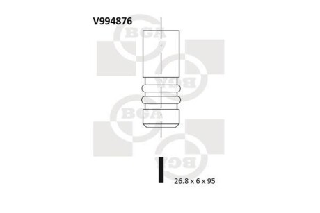 Клапан двигуна BGA V994876