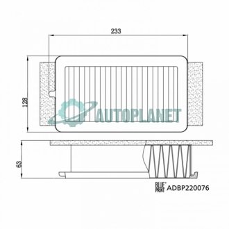 Фільтр повітряний BLUE PRINT ADBP220076