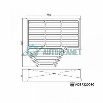 Фильтр воздушный BLUE PRINT ADBP220080 (фото 1)