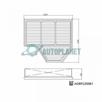 Фильтр воздушный BLUE PRINT ADBP220081