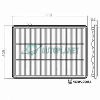 Фільтр повітря BLUE PRINT ADBP220083