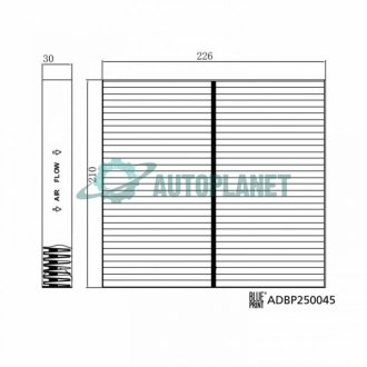 Фильтр салона BLUE PRINT ADBP250045