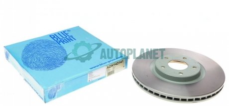Диск тормозной (передний) Nissan Juke 13-/Qashqai 07-13/Renault Koleos 08- (320x28) (с покр) (вент.) BLUE PRINT ADN143141 (фото 1)