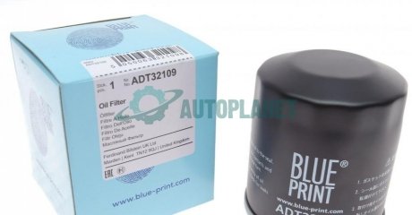 Фильтр масляный Toyota RAV4 1.8/2.0 16V 94- (h=76 mm) BLUE PRINT ADT32109 (фото 1)