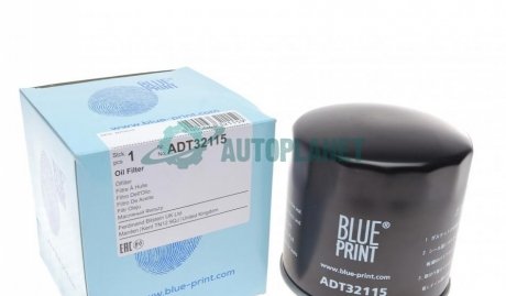 Фильтр масляный Toyota Avensis 2.0D 97- BLUE PRINT ADT32115 (фото 1)