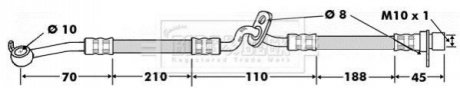 Гальмівний шланг BORG & BECK BBH7485